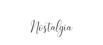 Nostalgia calligraphy